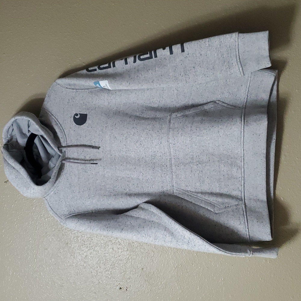 NWT Carhartt Sz XL Relaxed Fit Midweight Logo Sleeve Graphic Sweatshirt Asphalt
